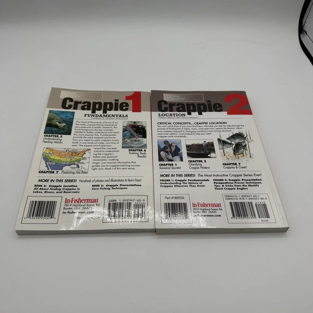 In Fisherman Critical Concepts‎ Crappie Fundamentals + Location 1 + 2 Book Set